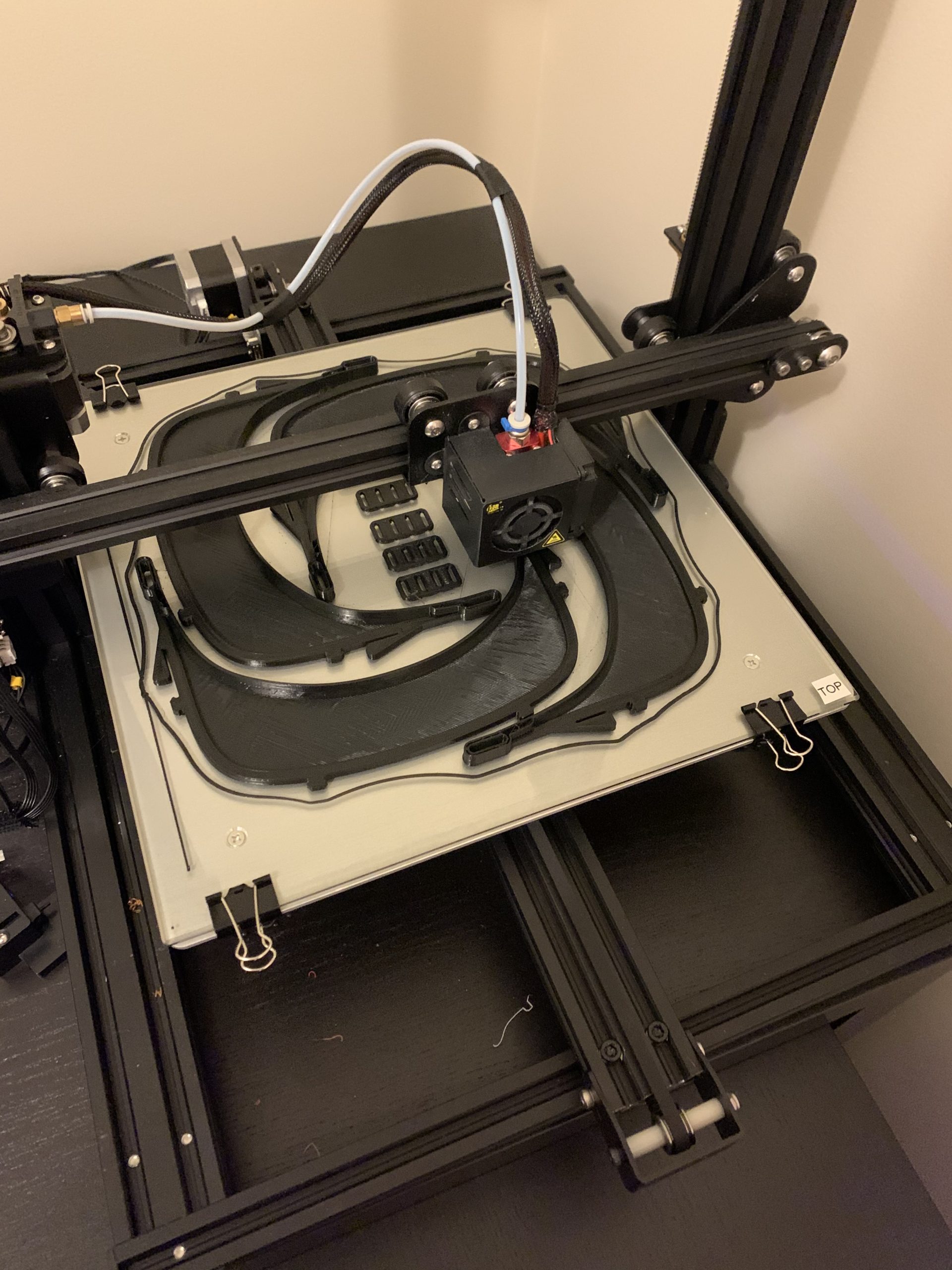 3D Printer printing face shields