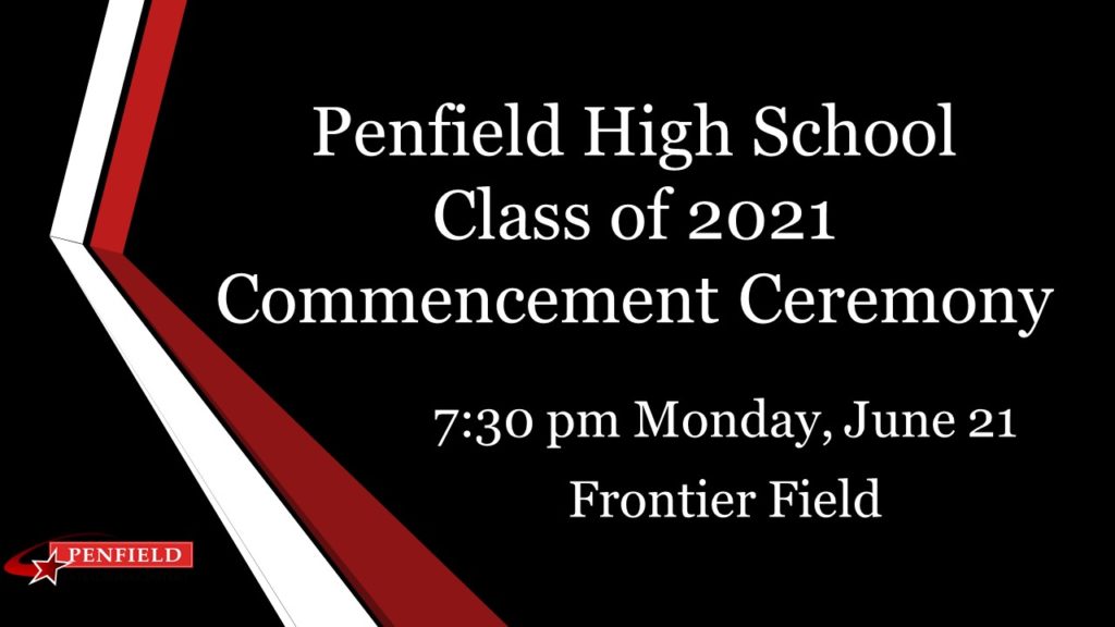 Graphic with PHS Commencement Information for June 21